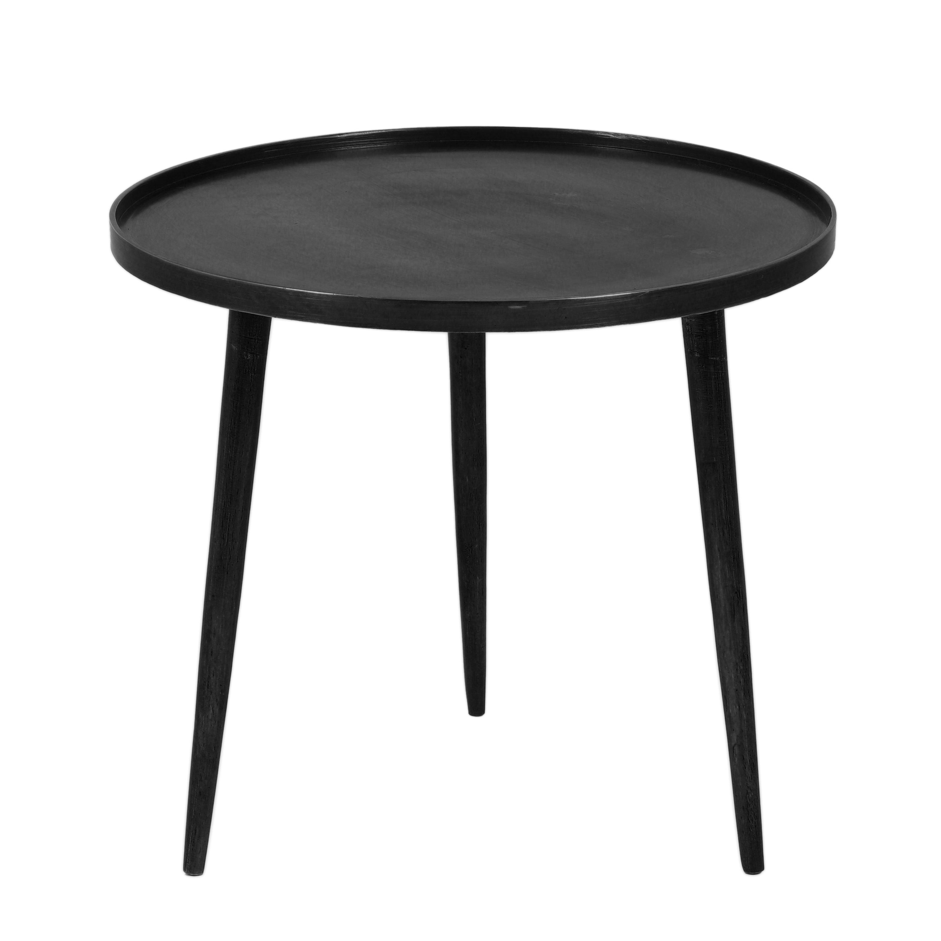 Hudson Tri Leg Side Table Set of 3 Black